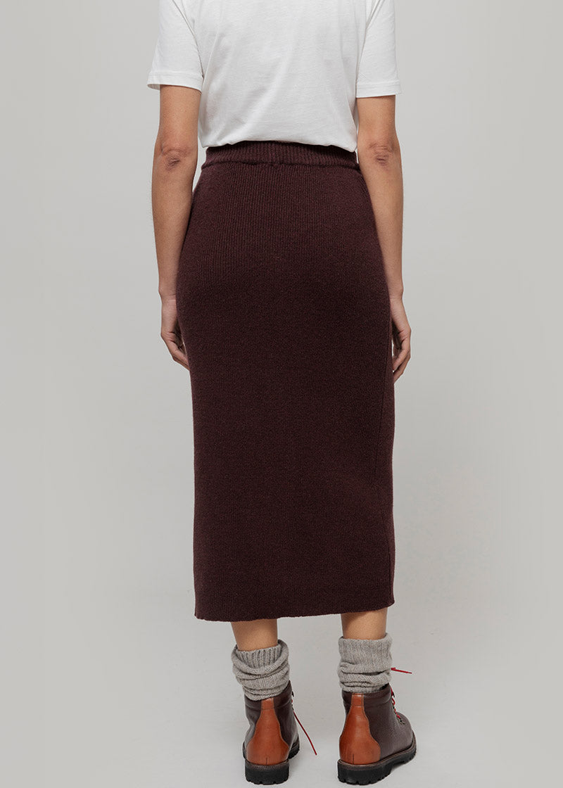 Gonna Lunga Lana Rigenerata Donna Pamela - Rifò Lab Moda circolare made in Italy
Marrone Caffé