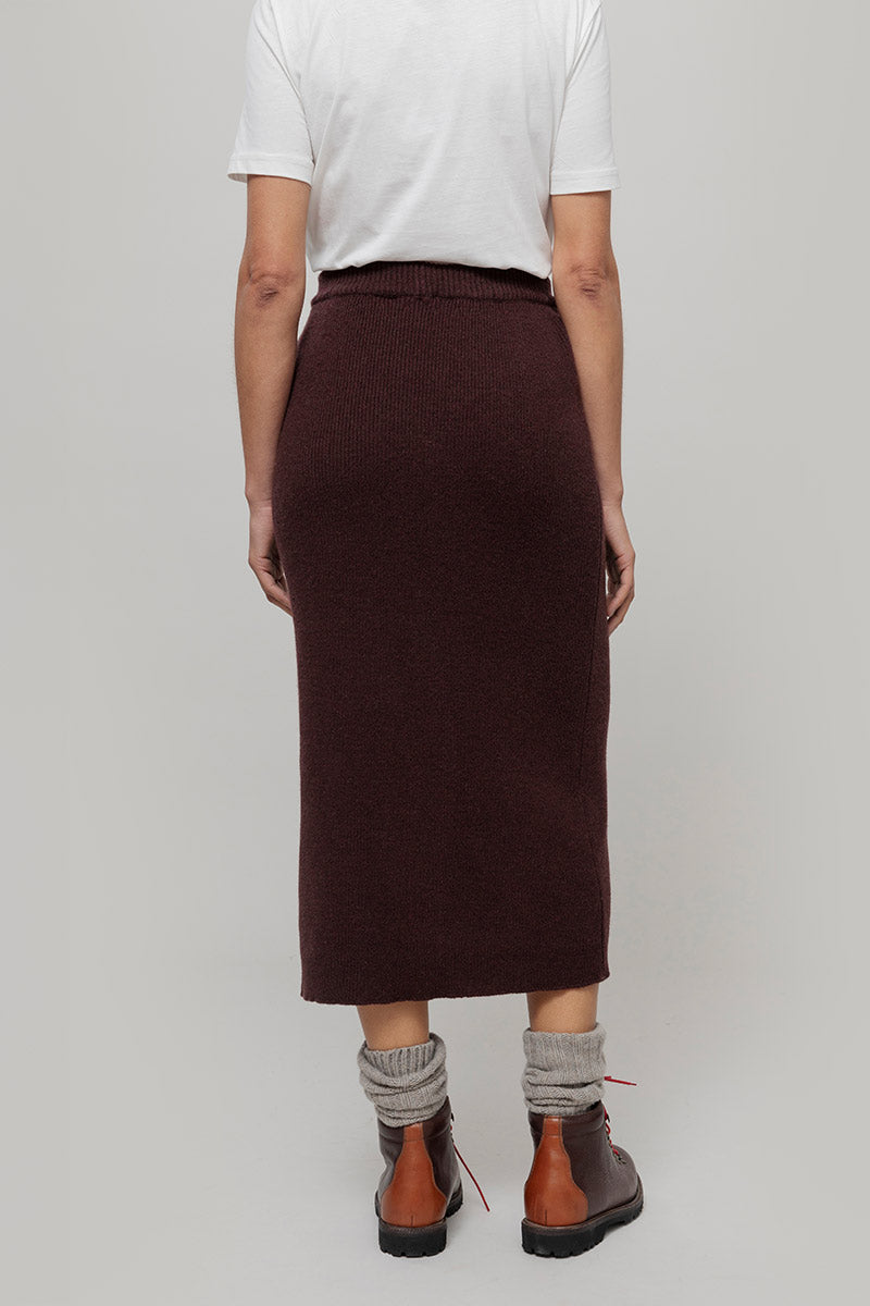 Gonna Lunga Lana Rigenerata Donna Pamela - Rifò Lab Moda circolare made in Italy
Marrone Caffé