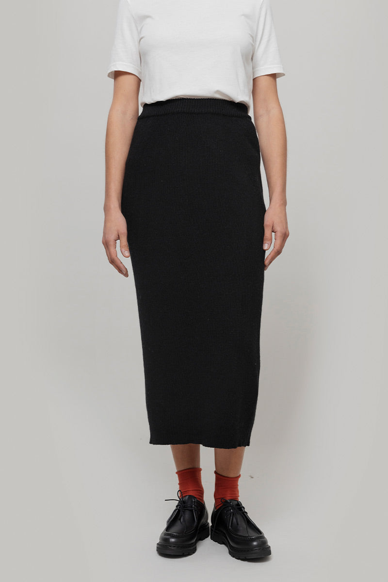 Gonna Lunga Lana Rigenerata Donna Pamela - Rifò Lab Moda circolare made in Italy
Nero Ardesia
