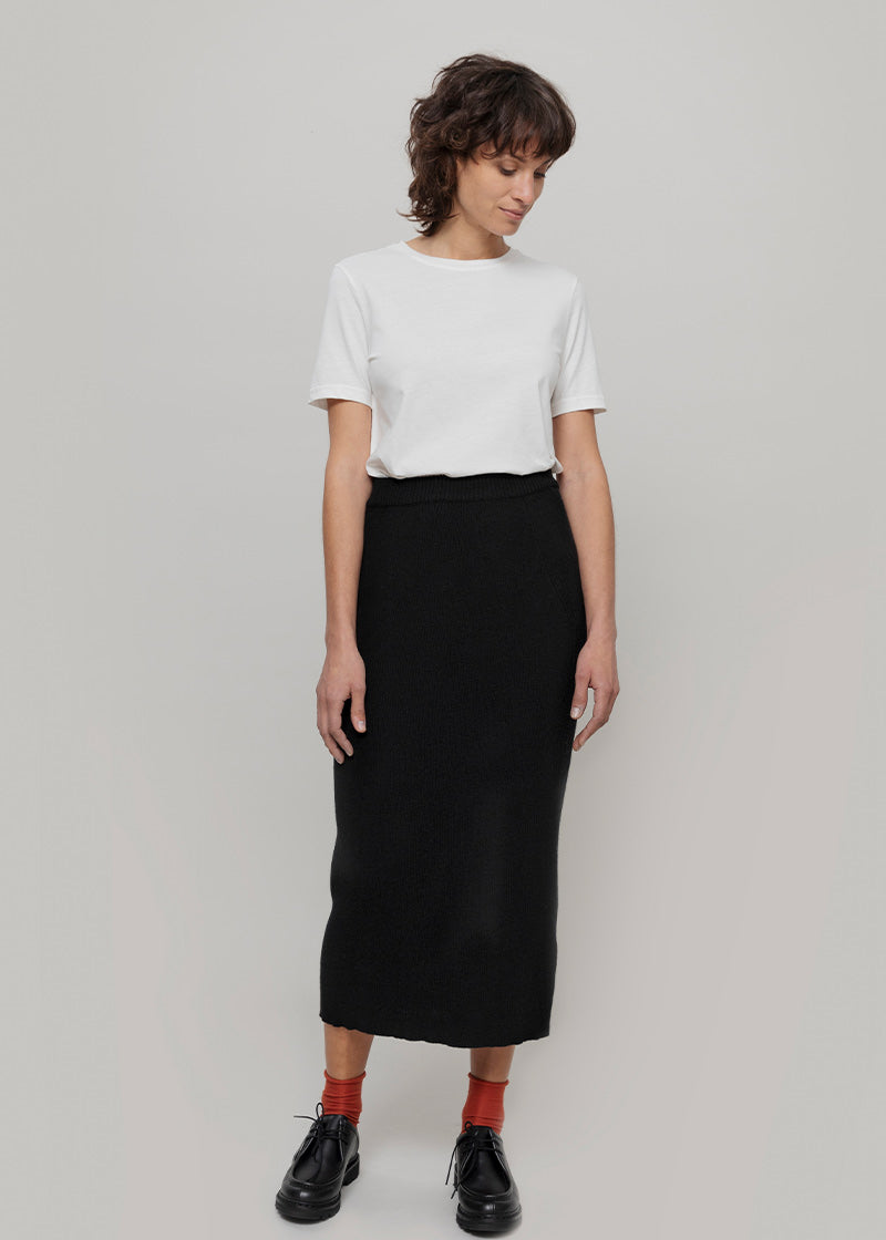 Gonna Lunga Lana Rigenerata Donna Pamela - Rifò Lab Moda circolare made in Italy
Nero Ardesia