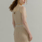 Tank Top Donna Cotone in Maglia Biege Perla - Rifò