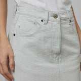 Gonna Jeans Lunga Donna Denim Riciclato Chiara Ecrù Egle - Rifò Lab Moda circolare made in Italy