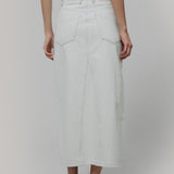 Gonna Jeans Lunga Donna Denim Riciclato Chiara Ecrù Egle - Rifò Lab Moda circolare made in Italy