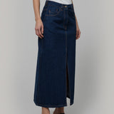 Gonna Jeans Lunga Donna Denim Riciclato Blu Egle - Rifò