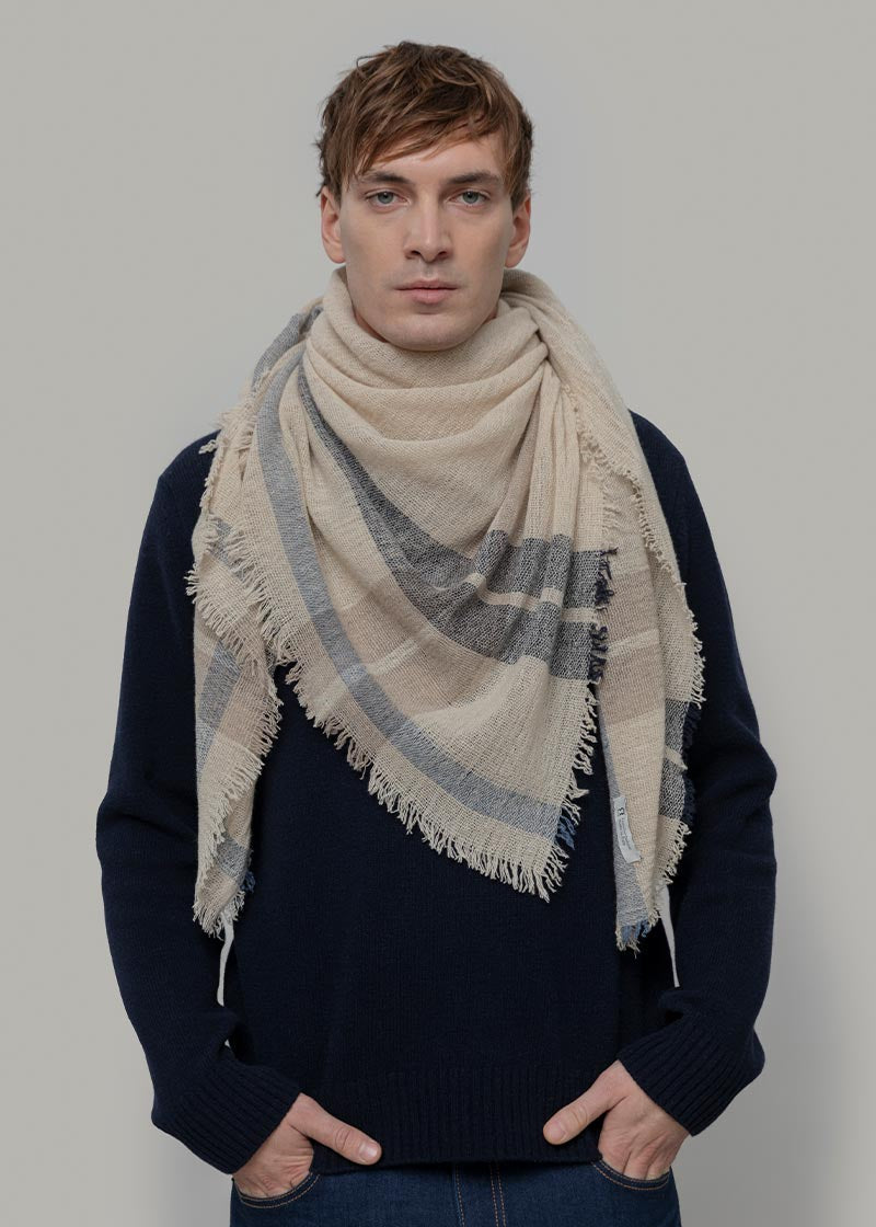 Kefiah Pashmina Donna Uomo Cashmere Rigenerato Clori - Rifò Lab Moda circolare made in Italy
