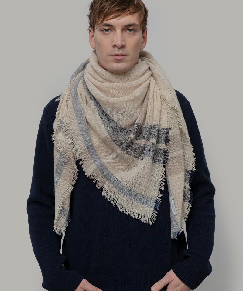 Kefiah Pashmina Donna Uomo Cashmere Rigenerato Clori - Rifò Lab Moda circolare made in Italy