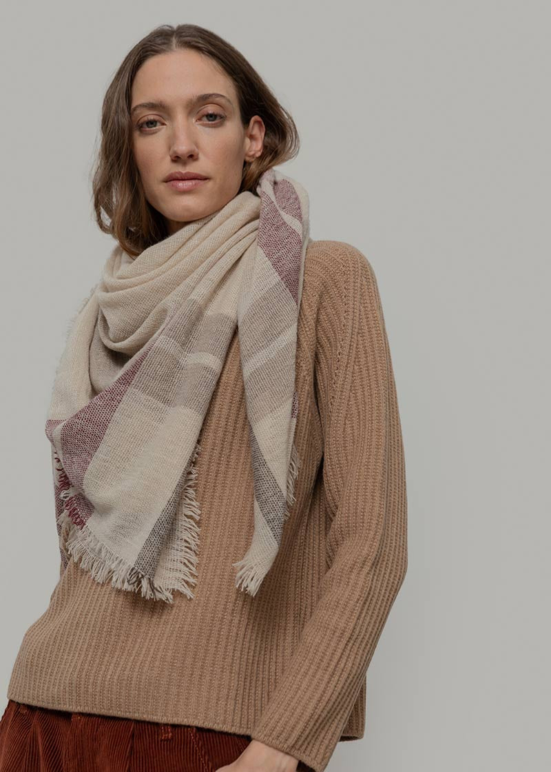 Kefiah Pashmina Donna Uomo Cashmere Rigenerato Clori - Rifò Lab Moda circolare made in Italy