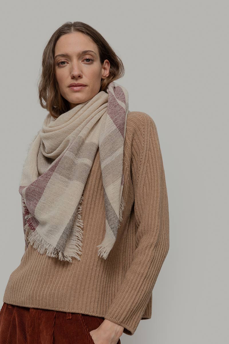 Kefiah Pashmina Donna Uomo Cashmere Rigenerato Clori - Rifò Lab Moda circolare made in Italy