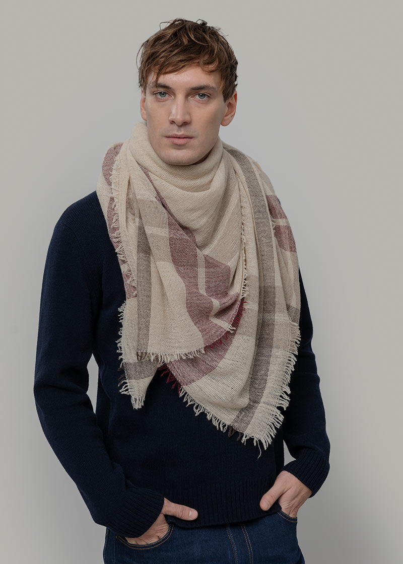 Kefiah Pashmina Donna Uomo Cashmere Rigenerato Clori - Rifò Lab Moda circolare made in Italy