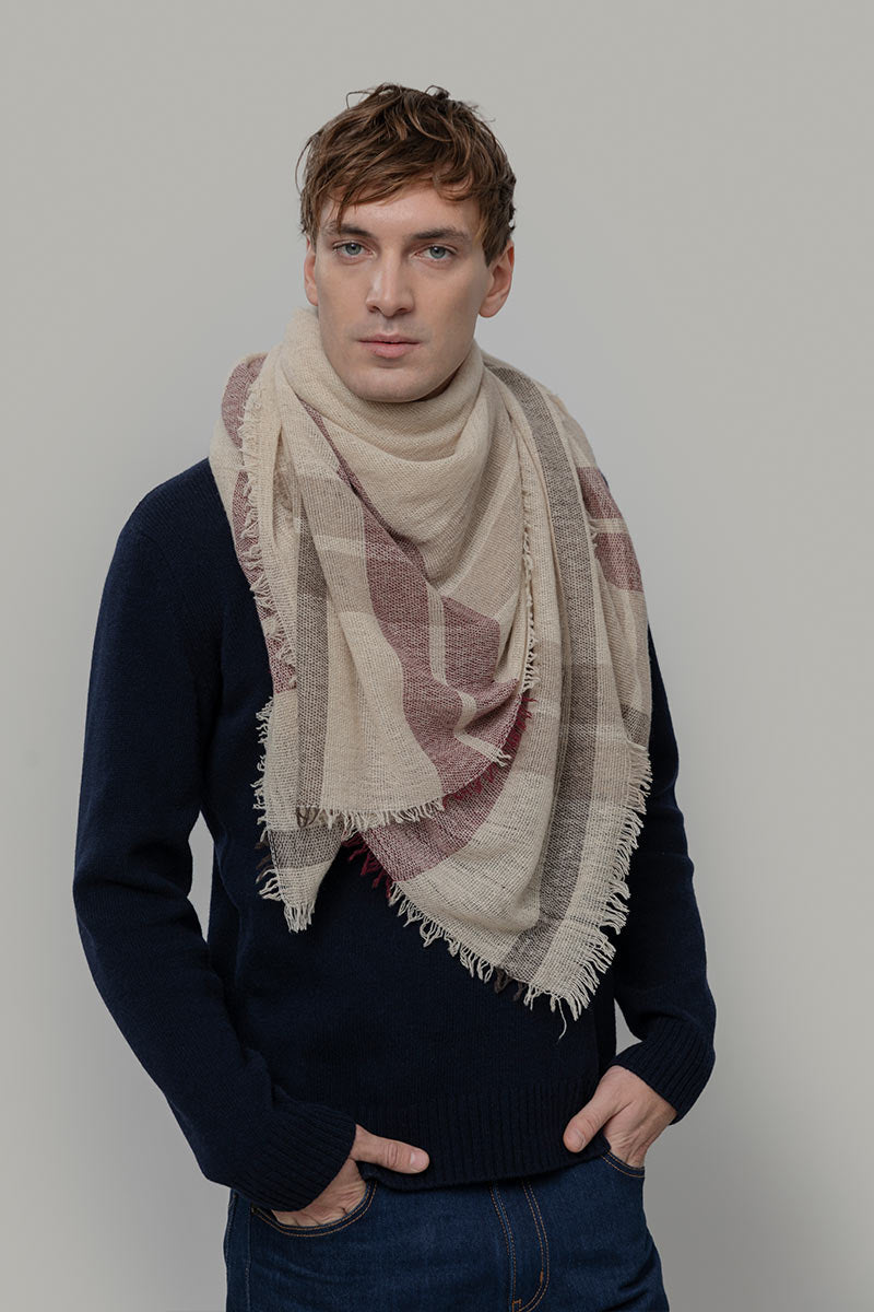 Kefiah Pashmina Donna Uomo Cashmere Rigenerato Clori - Rifò Lab Moda circolare made in Italy