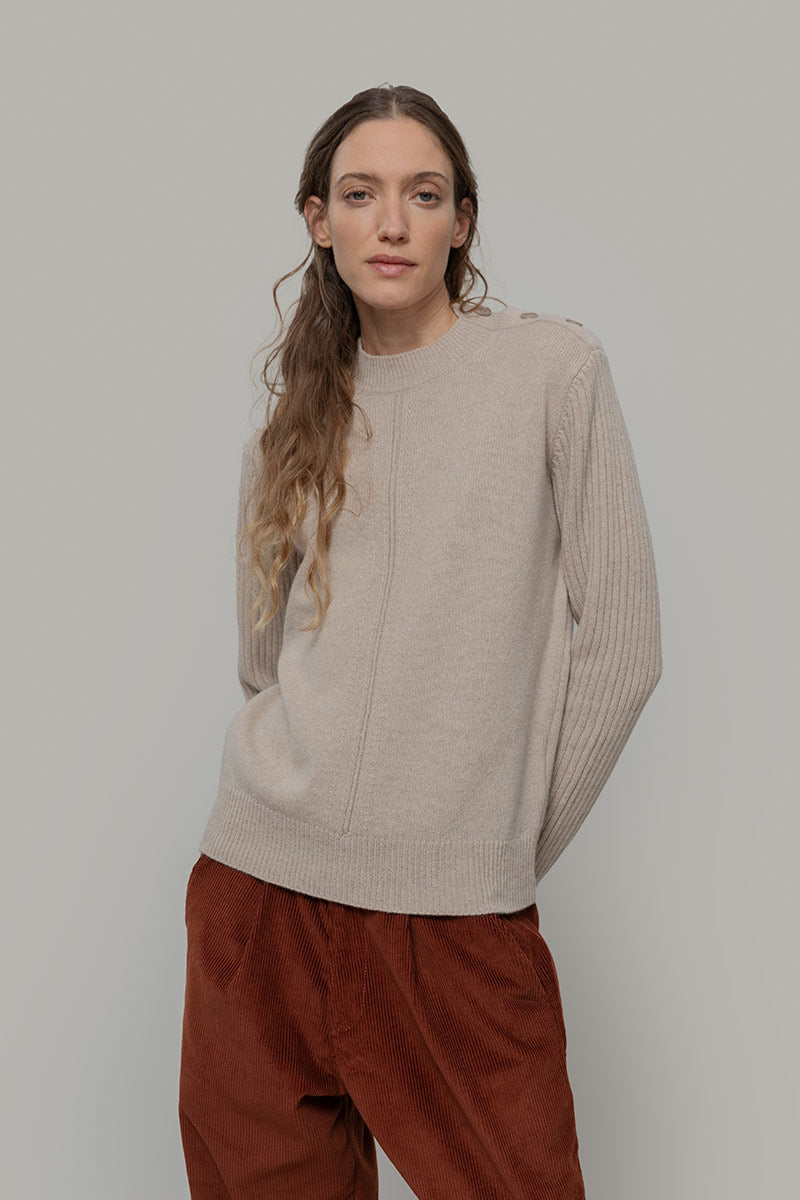 Maglia Collo Lupetto Donna Cashmere Rigenerato Barbara- Rifò Lab Moda circolare made in Italy 