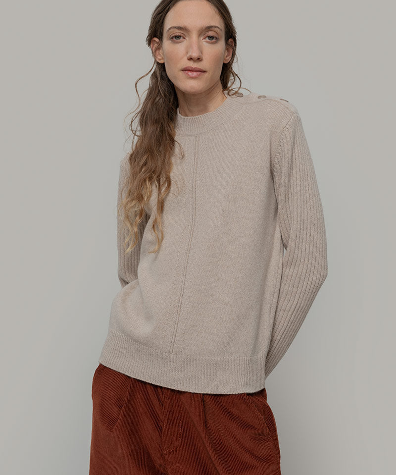 Maglia Collo Lupetto Donna Cashmere Rigenerato Barbara- Rifò Lab Moda circolare made in Italy 