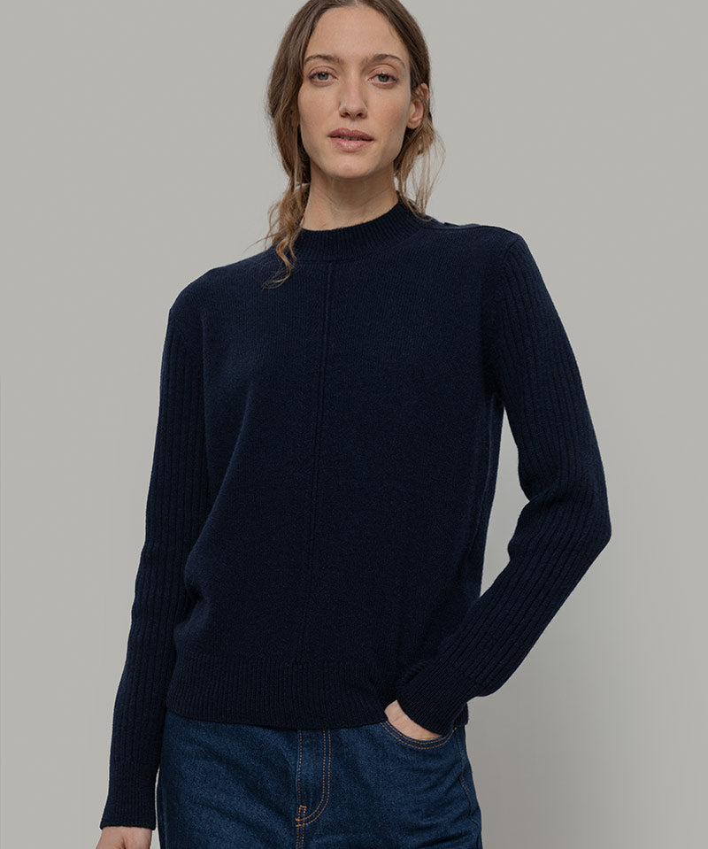 Maglia Collo Lupetto Donna Cashmere Rigenerato Barbara- Rifò Lab Moda circolare made in Italy
