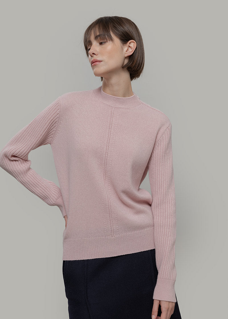 Maglia Collo Lupetto Donna Cashmere Rigenerato Barbara- Rifò Lab Moda circolare made in Italy 
