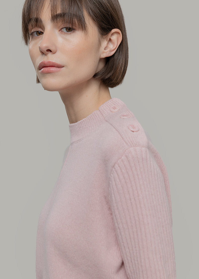 Maglia Collo Lupetto Donna Cashmere Rigenerato Barbara- Rifò Lab Moda circolare made in Italy 
