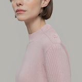 Maglia Collo Lupetto Donna Cashmere Rigenerato Barbara- Rifò Lab Moda circolare made in Italy 
