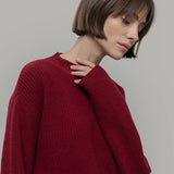 Maglia Donna Cashmere Rigenerato Melissa Rosso - Rifò Lab Moda circolare made in Italy