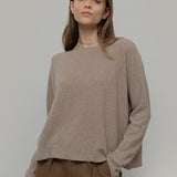 Maglia Donna Cashmere Rigenerato Dorotea Rifò Moda Circolare Made in Italy - Beige
