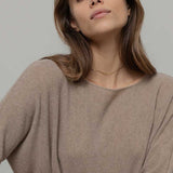 Maglia Donna Cashmere Rigenerato Dorotea Rifò Moda Circolare Made in Italy - Beige