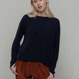 Maglia Donna Cashmere Rigenerato Dorotea Rifò Moda Circolare Made in Italy - Blu