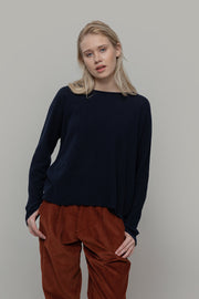 Maglia Donna Cashmere Rigenerato Dorotea Rifò Moda Circolare Made in Italy - Blu