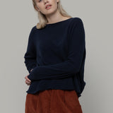 Maglia Donna Cashmere Rigenerato Dorotea Rifò Moda Circolare Made in Italy - Blu