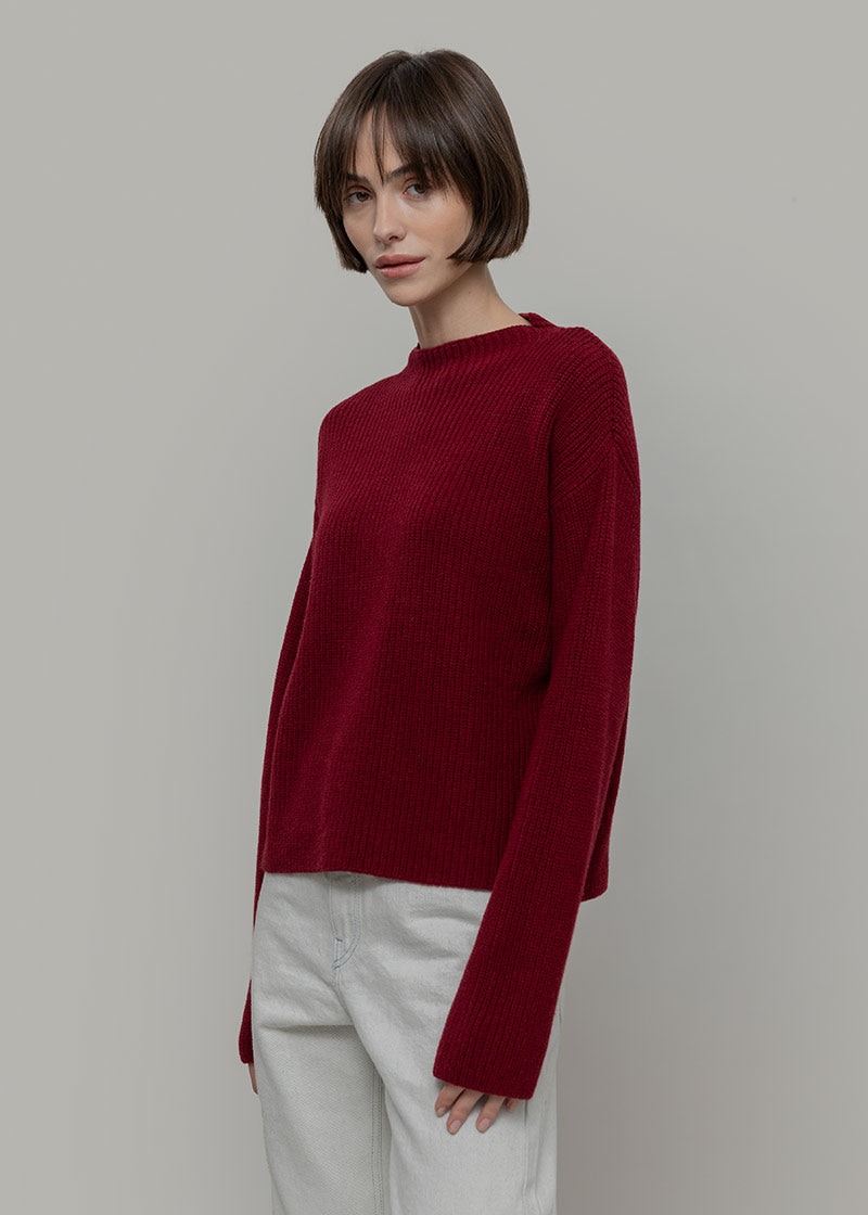 Maglia Donna Cashmere Rigenerato Melissa Rosso - Rifò Lab Moda circolare made in Italy