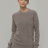 Maglia Girocollo Unisex Cashmere Rigenerato Alfredo Beige - Rifò Lab Moda circolare made in Italy