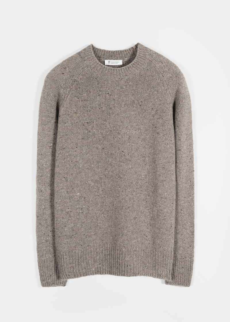 Maglia Girocollo Unisex Cashmere Rigenerato Alfredo Beige - Rifò Lab Moda circolare made in Italy