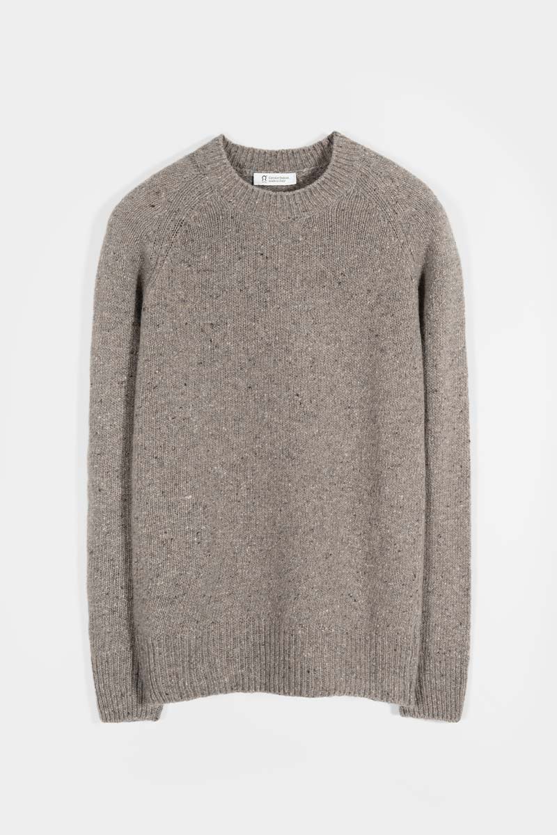 Maglia Girocollo Unisex Cashmere Rigenerato Alfredo Beige - Rifò Lab Moda circolare made in Italy