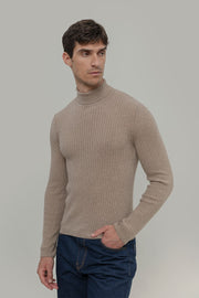 Maglione Collo Alto Cashmere Leggero Uomo - Rifò Lab Moda circolare made in Italy 