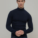 Maglione Collo Alto Cashmere Leggero Uomo - Rifò Lab Moda circolare made in Italy 