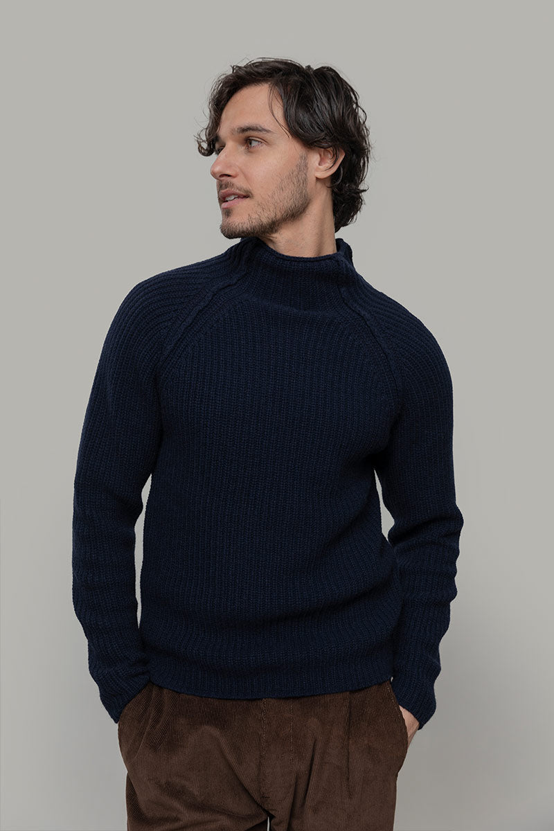 Maglione Collo Alto Unisex Lana Rigenerata Corrado - Rifò Lab Moda circolare made in Italy