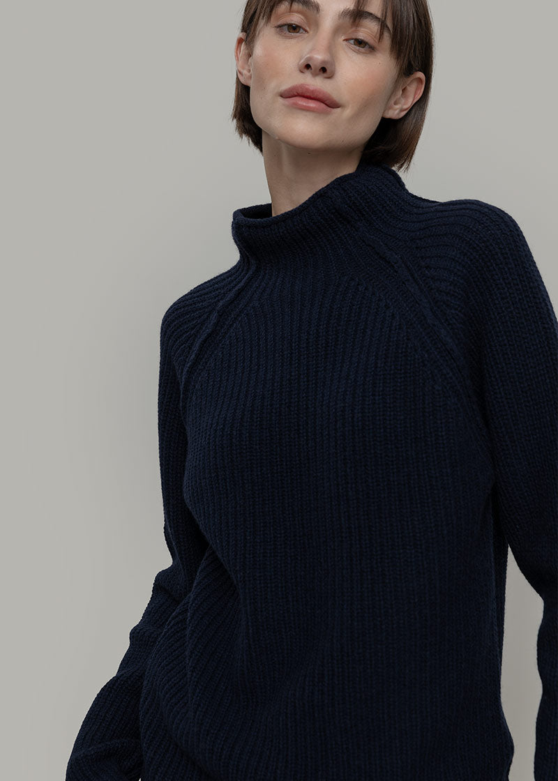 Maglione Collo Alto Unisex Lana Rigenerata Corrado - Rifò Lab Moda circolare made in Italy
