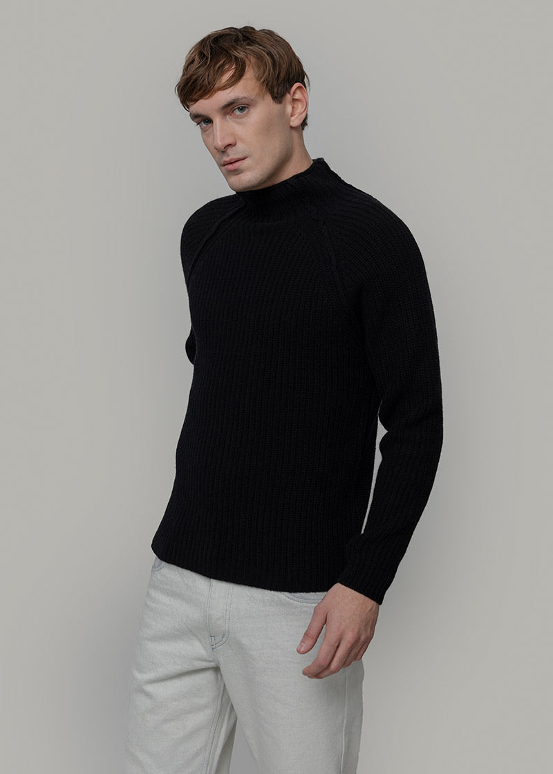 Maglione Collo Alto Unisex Lana Rigenerata Corrado - Rifò Lab Moda circolare made in Italy
