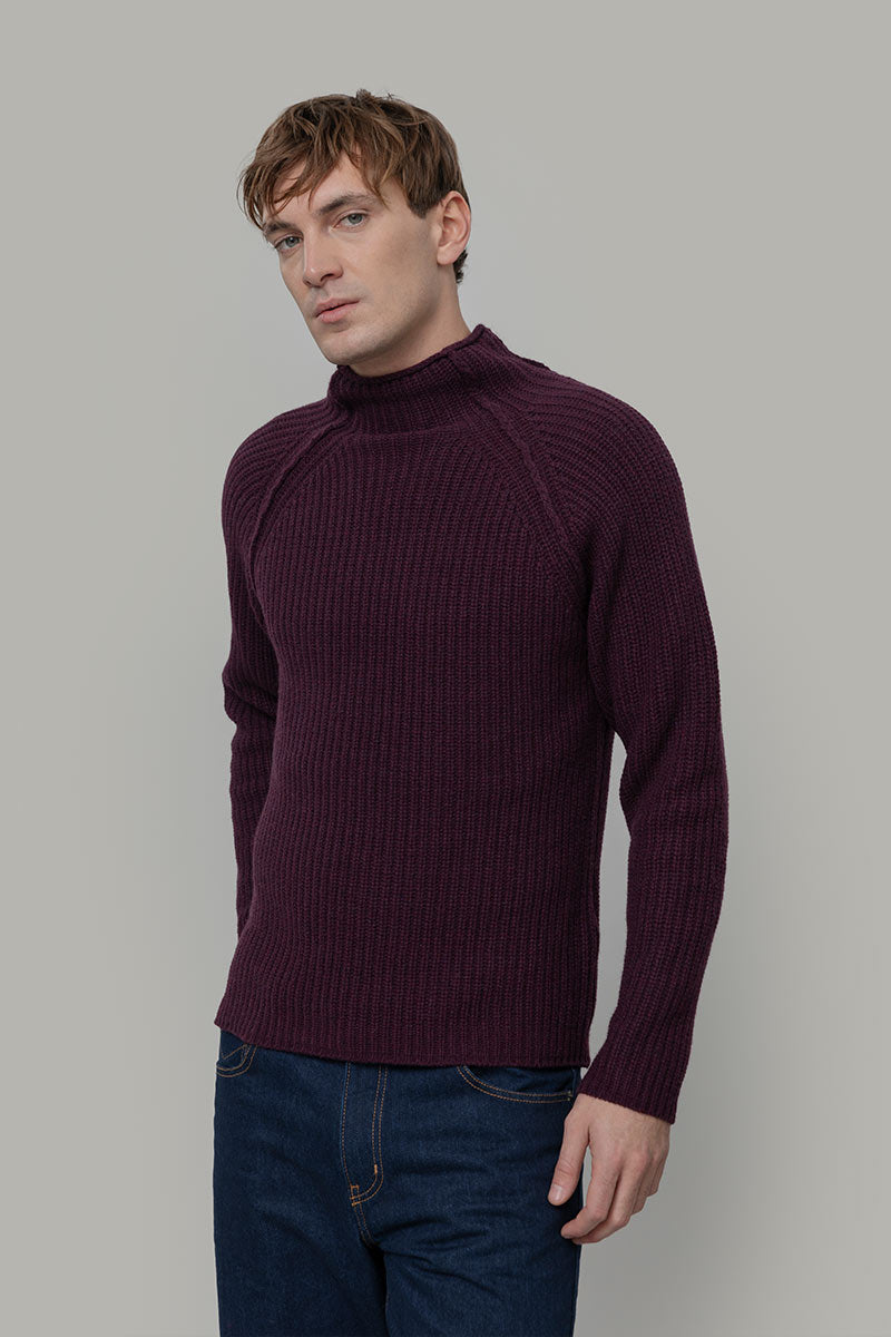 Maglione Collo Alto Unisex Lana Rigenerata Corrado - Rifò Lab Moda circolare made in Italy