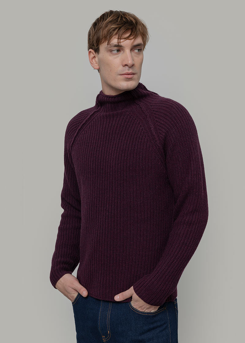 Maglione Collo Alto Unisex Lana Rigenerata Corrado - Rifò Lab Moda circolare made in Italy