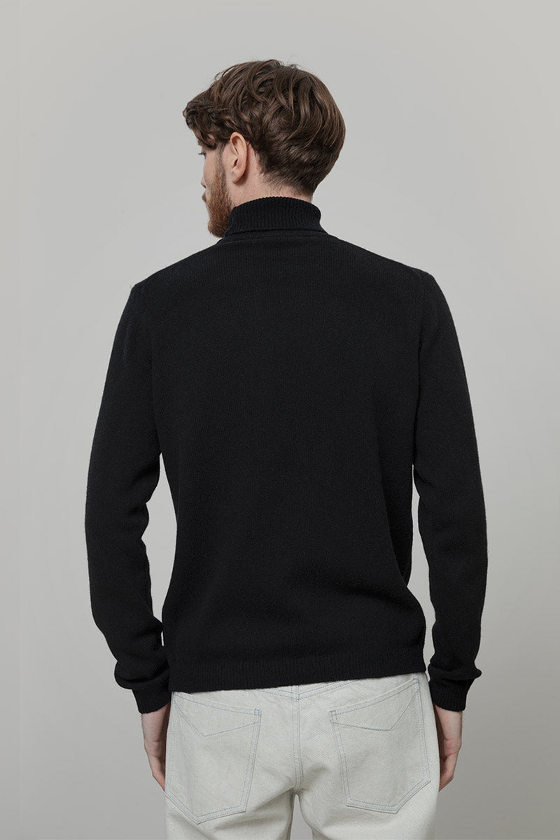 Dolcevita Uomo Cashmere Riciclato Maglione Collo Alto Uomo Dimitri - Rifò Lab Moda circolare made in Italy
Nero Ardesia