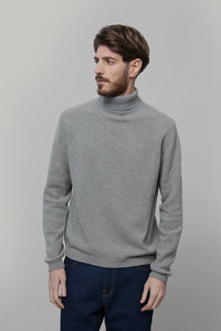 Dolcevita Uomo Cashmere Riciclato Maglione Collo Alto Uomo Dimitri - Rifò Lab Moda circolare made in Italy
Grigio Calce