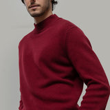 Maglia Collo Alto Uomo Cashmere Rigenerato Clemente Rosso - Rifò Lab Moda circolare made in Italy