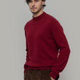 Maglia Collo Alto Uomo Cashmere Rigenerato Clemente Rosso - Rifò Lab Moda circolare made in Italy