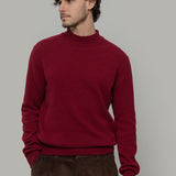 Maglia Collo Alto Uomo Cashmere Rigenerato Clemente Rosso - Rifò Lab Moda circolare made in Italy