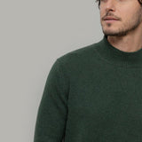 Maglia Collo Alto Uomo Cashmere Rigenerato Clemente Verde