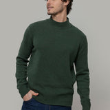 Maglia Collo Alto Uomo Cashmere Rigenerato Clemente Verde