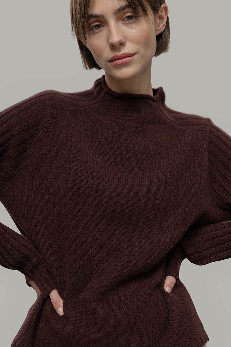 Maglia Lupetto Donna Cashmere Rigenerato Loretta - Rifò Lab Moda circolare made in Italy