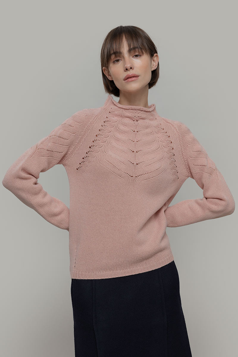 Maglia Donna Lana Corinna Maglione con Trecce Lana Rigenerata - Rifò Lab Moda circolare made in Italy