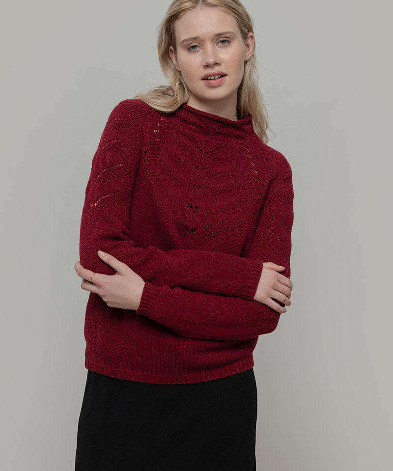 Maglia Donna Lana Corinna Maglione con Trecce Lana Rigenerata - Rifò Lab Moda circolare made in Italy