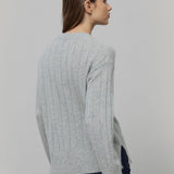 Maglione Alpaca Lana Donna Grigio Atena - Rifò Lab Moda circolare made in Italy