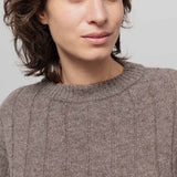 Maglione Alpaca Lana Donna Marrone Atena - Rifò Lab Moda circolare made in Italy