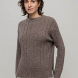 Maglione Alpaca Lana Donna Marrone Atena - Rifò Lab Moda circolare made in Italy